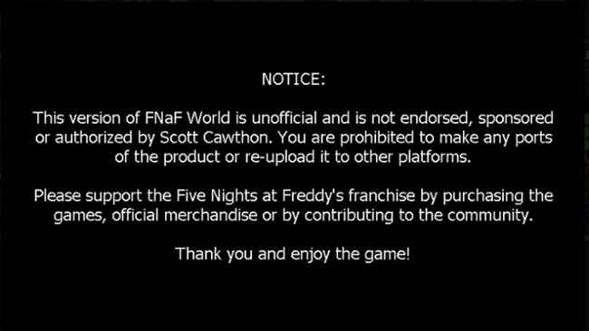 FNaF World Redacted Free Download - FNAF Fan Games