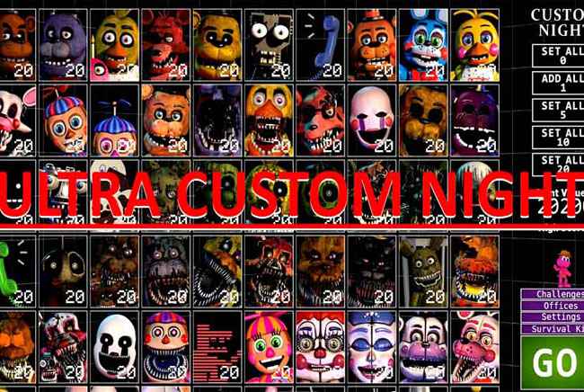 Ultimate Custom Night Mods with Mods / Ultra Custom Night 200/20! 